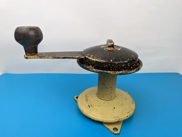 Vintage Nautical Reel Crank Sailboat Capstan Winch Mounted Lock Knob