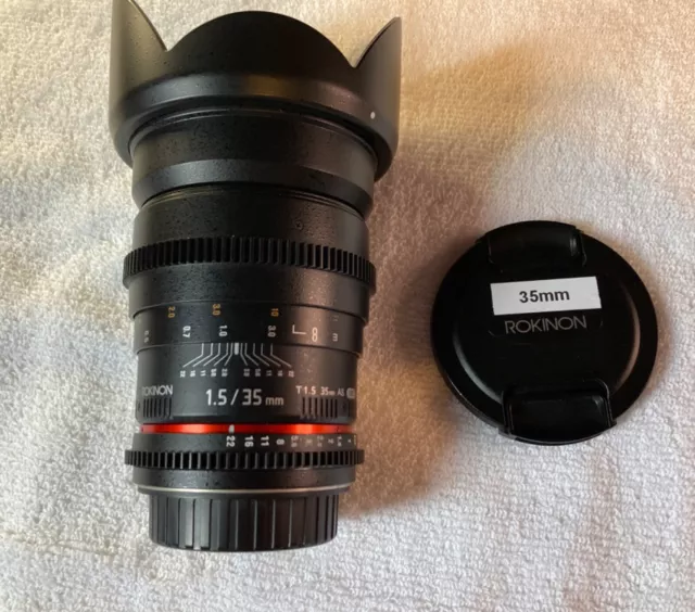 Rokinon Cine 35mm T1.5 AS UMC lens for Canon EF mount cameras