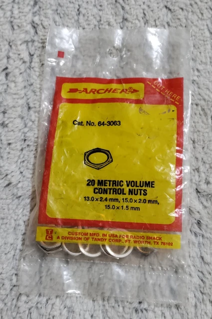 VTG Archer (20) Metric Volume Control Nuts 13.0x2.4mm / 15.0x2.0mm / 15.0x1.5mm