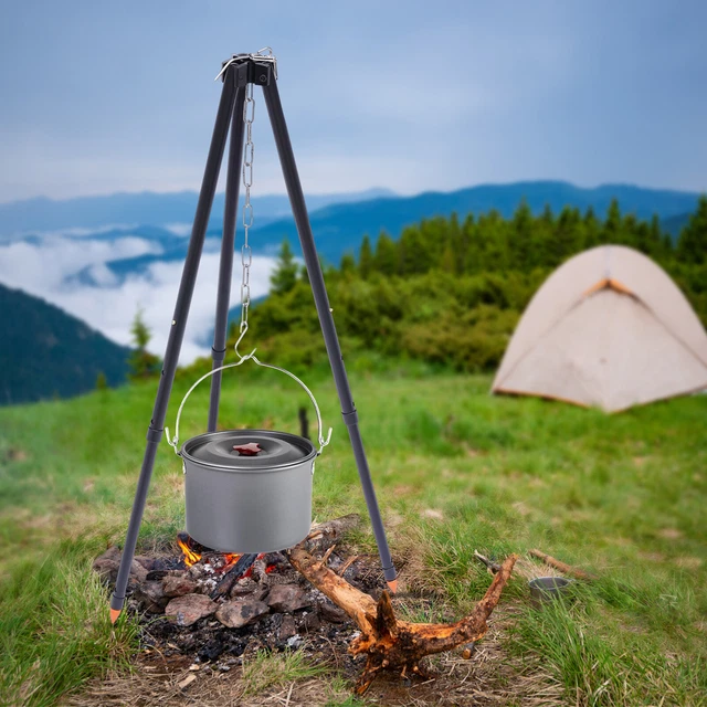 CAST IRON CAMPING Tripod Outdoor Campfire Cooking Hold Dutch Oven