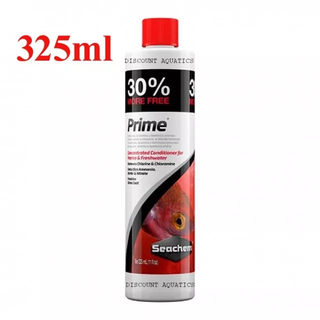 SEACHEM PRIME 250ml + 30% FREE DECHLORINATOR AMMONIA NITRATE REMOVER FISH TANK