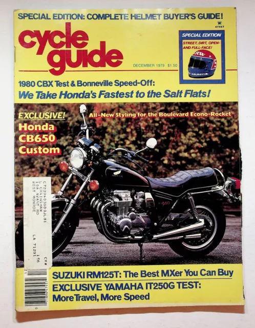 1979 December Cycle Guide Motorcycle Magazine Honda CB650 Custom Yamaha IT250G