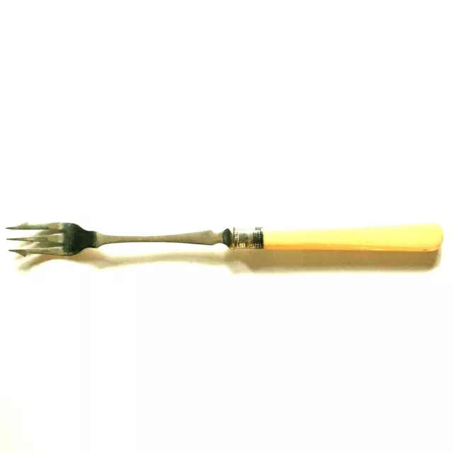 Antique George V Sterling Silver Pickle Fork Hallmarked 1917 Barbed Tines Prongs