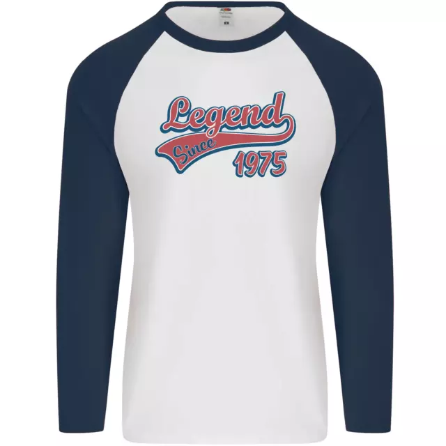 Legend Since 49th Anniversaire 1975 Mens L/S Baseball T-Shirt 2