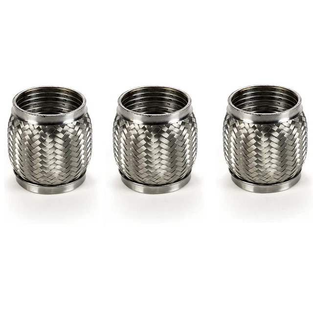 Squirrelly 3" x 4" Stainless Steel Cat-Backs Interlocking Pipe Coupler - 4 Pack