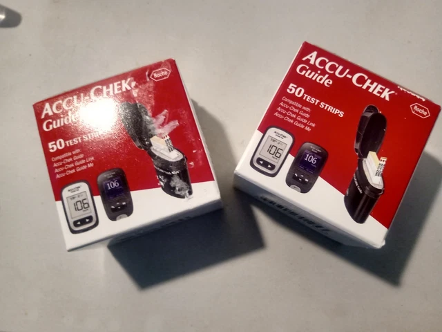 Tiras reactivas guía Accu-Chek - 100 unidades EXP 08/20/24 nuevas en caja