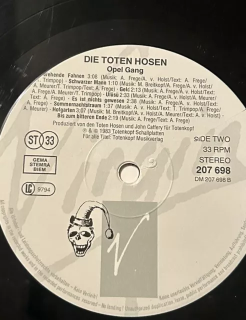 Die Toten Hosen Opel Gang LP