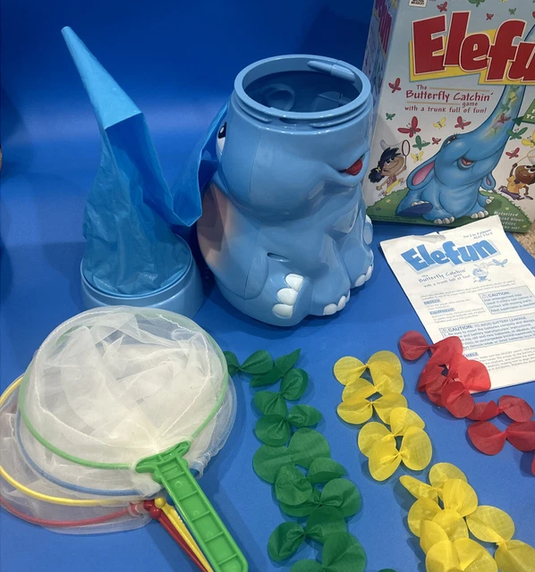 VINTAGE ELEFUN BUTTERFLY Catching Motorized Game, 2002 Milton Bradley