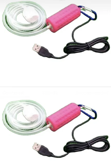 USB Aquarium Fish Tank Oxygen Air Pump(2 Pack)