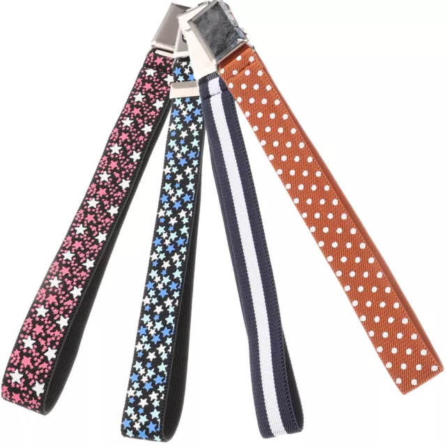 4 Pcs À Pois Ceinture Pour Enfants De Garçons Ceintures Filles Petite Élastique