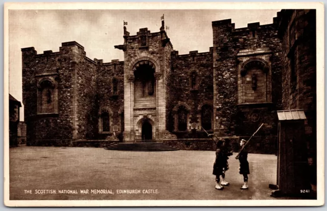 The Scottish National War Memorial Edinburgh Castle Real Photo RPPC Postcard