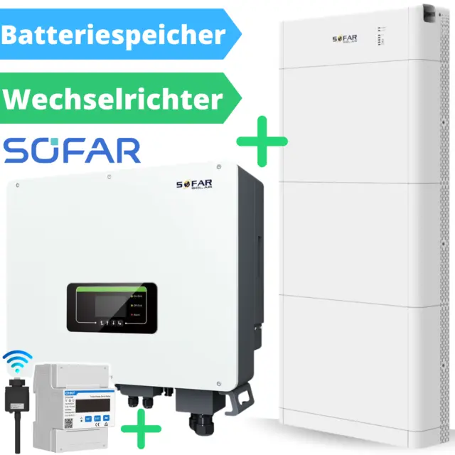 Sofar Solar Stockage Batterie BTS 5K 5-20kWh Onduleur HYD10/15/20KTL Set PV