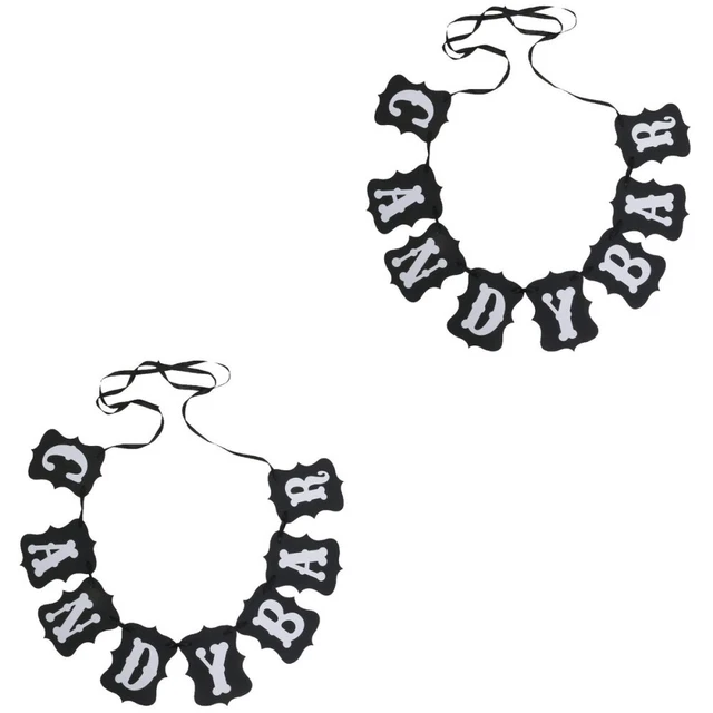 2x Di Cerimonia Nuziale di carta Banner Squisito Foto Prop Per Casa sposa