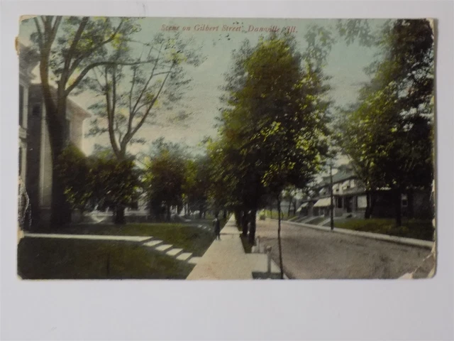 Danville, Illinois IL ~ Gilbert Street 1911 L720
