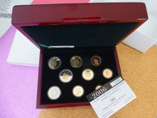 Coffret En Bois Be Proof Du Luxembourg...annee 2006