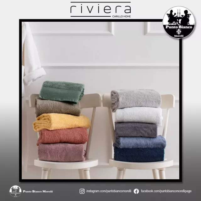 Set asciugamani in spugna per bagno 100% cotone RIVIERA GLAMOUR