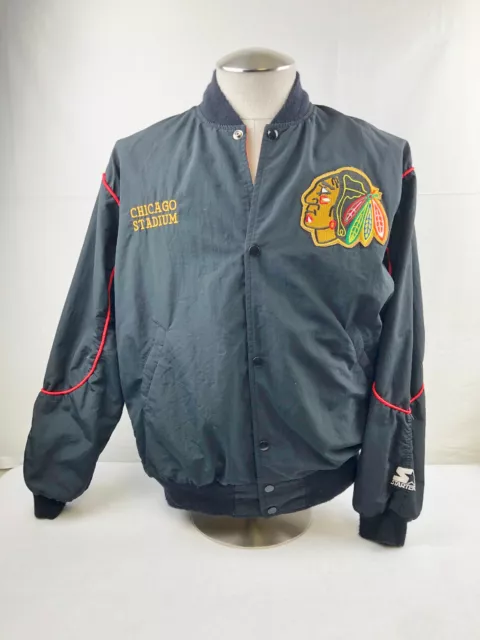 Vintage Chicago Stadium / Chicago Blackhawks(L) Starter Nylon Button Down Jacket