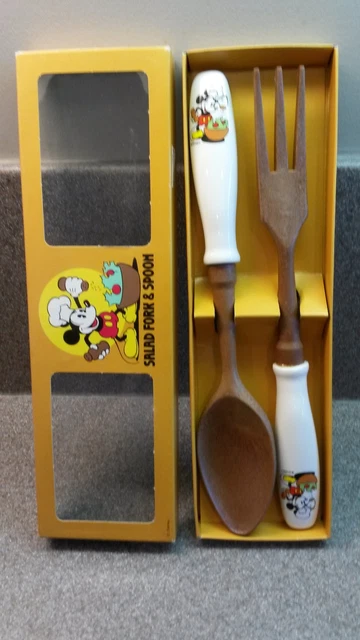 Set Di Posate In Legno Fatte A Mano – Cucchiaio E Forchetta Per Insalata, Utensili Da Cucina Eleganti E Naturali