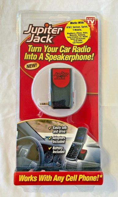 Jupiter Jack Works With Cell Phones Universal Car Radio Speakerphone ~New Sealed