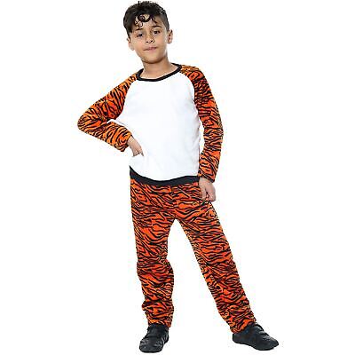 Bambini Stampa Tigre Pigiama Costume Per Ragazze Ragazzi Età 5-13