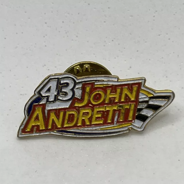 John Andretti #43 Racing Team Race Car Driver NASCAR Enamel Lapel Hat Pin