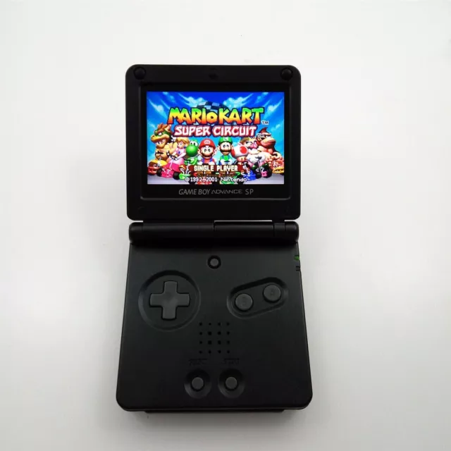 Nintendo Game Boy Advance SP System GBA SP IPS LCD Backlight 10 Level Black