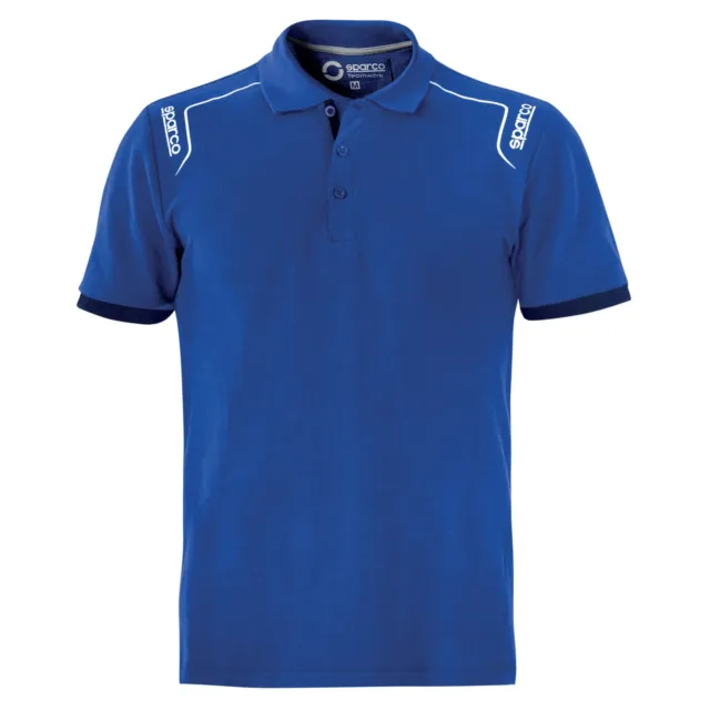 Sparco Portland Cotton Short Sleeve Work Polo Shirt Light Blue XL