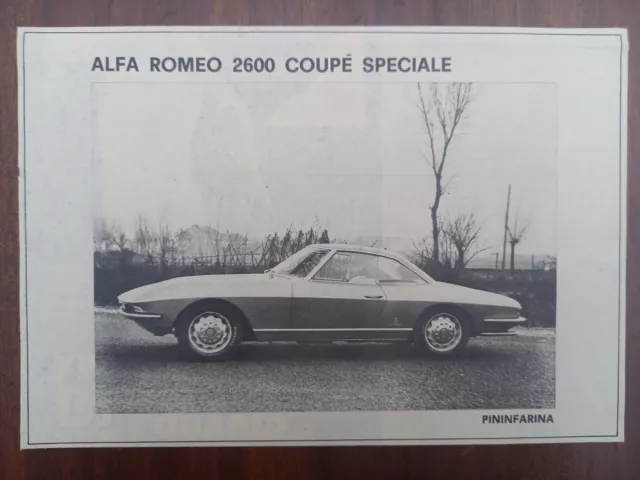 Alfa Romeo 2600 Coupe Speciale Pininfarina, Werbung advert pubblicità, 1963