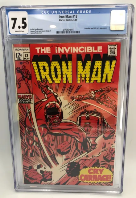 Invincible Iron Man Issue #13 CGC Graded 7.5 Marvel Comic Book 1969