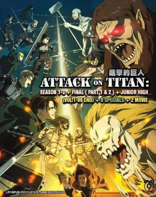 ATTACK ON TITAN The Final Season 4 Part 2 (Vol.1-12) English Dubbed Anime  DVD