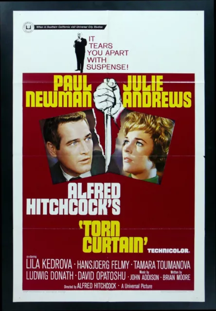 TORN CURTAIN * CineMasterpieces 1SH ORIGINAL MOVIE POSTER 1966 ALFRED HITCHCOCK