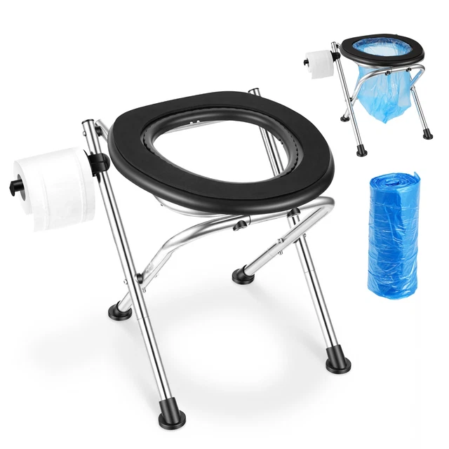WC Camping Portable DARTMOOR 20L – Toilette Sèche à Pompe Pour Adulte, Gris Moderne