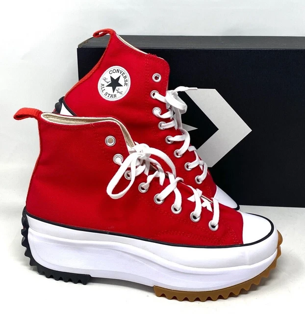 Converse Run Star Hike Shoes Platform Women Red Canvas High Top Sneakers A06157C Converse Run Star Hike Shoes Platform Women Red Canvas High Top Sneakers A06157C