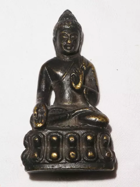 Buddha Figur aus Bronze o Messing 7cm groß ca 40 Jahre alt 232,3gr