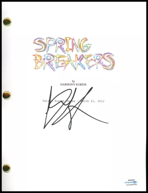Vanessa Hudgens "Spring Breakers" AUTOGRAPH Signed Full Script Screenplay ACOA