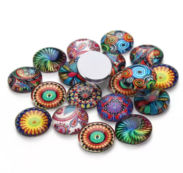 NEW mixed color pattern glass cabochons gem inlay Jewelry Accessories crafts