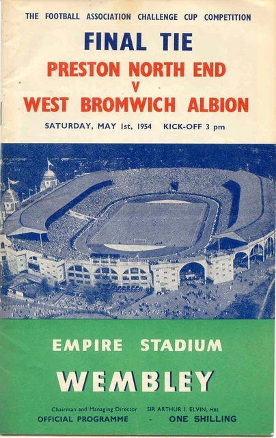Preston North End v West Bromwich Albion 1954 FA Cup Finale