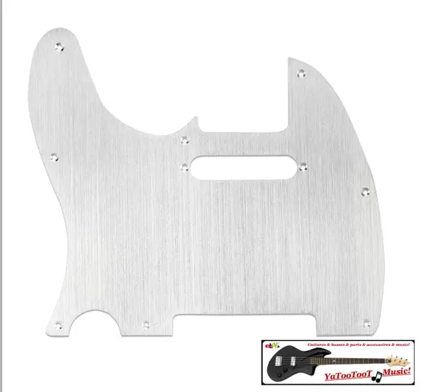 NEW PICKGUARD LH TELECASTER ALUMINIUM brossé - silver - gaucher - guitare télé