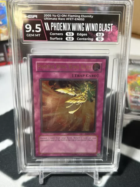 Yugioh 2005 PHOENIX WING WIND BLAST FET-EN053 Ultimate Rare HGA 9.5 GEM