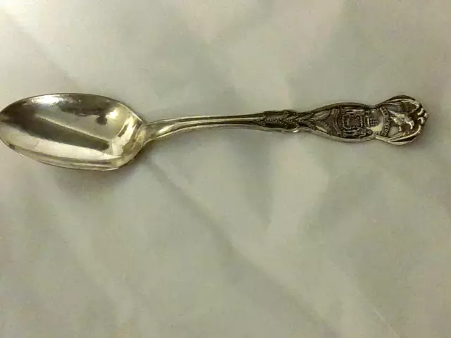 Vintage Wm Rogers&Son Aa Silver Plated State Spoon Eagle&Shield Delaware