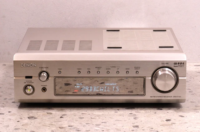 DENON DRA-F101 COMPACT Class AB Hi-Fi Integrated amplifier phono input ...