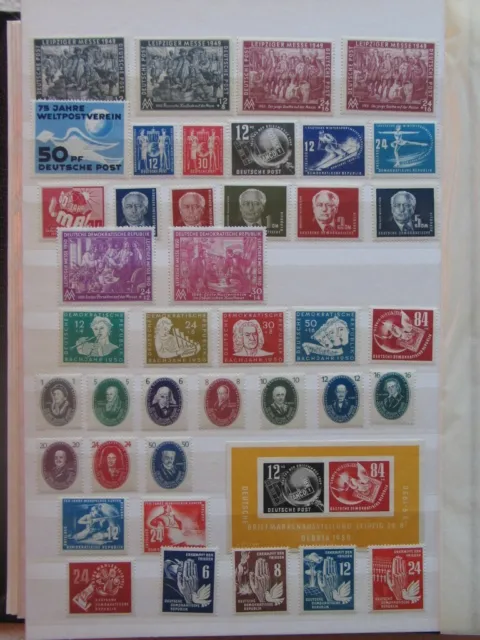 Briefmarkensammlung DDR ab 1949 auf 21 Seiten
