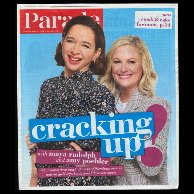 Maya Rufolpg MAYA RUDOLPH AMY POEHLER COVER - Parade Magazine 2019 sexy celebrity £2 ...