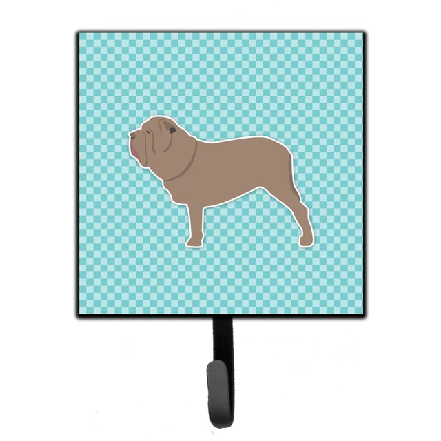 "Caroline's Treasures Neapolitan Mastiff Checkerboard Blue Leash or Key Holde...