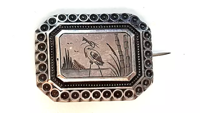 SILBER BROSCHE ° Vogeldekor ° Art Deco ° Antikschmuck °