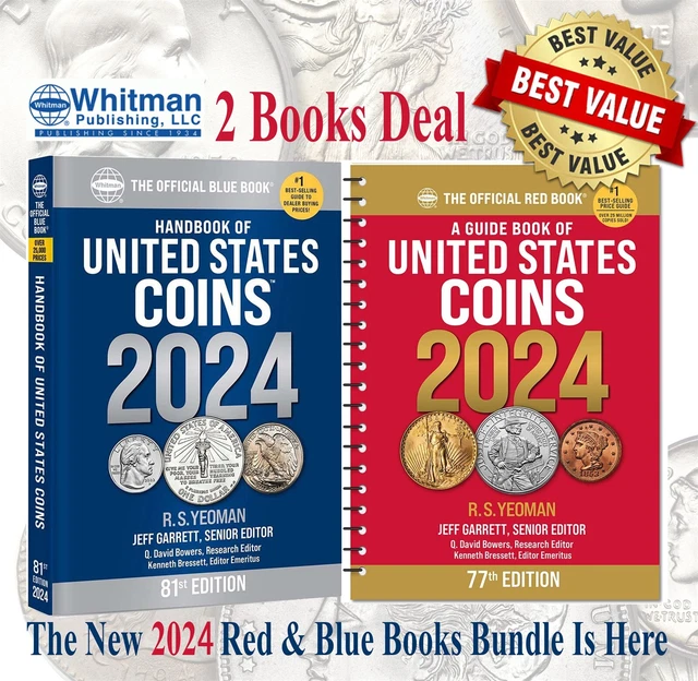 NEW 2024 OFFICIAL Red Book Price Guide United States US Coins + Blue