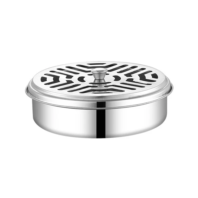 Stainless Steel Mosquito Coil Holder Insect Mosquito Repellent Incense Plates FS