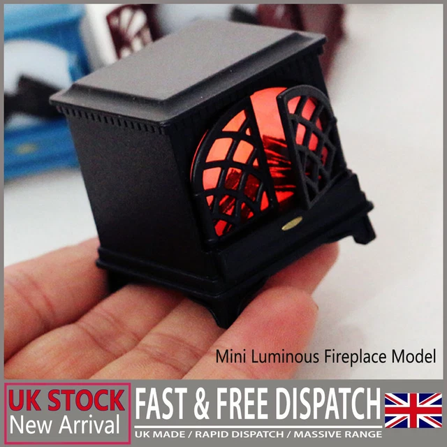 Multicolor Dollhouse MINI Luminous Fireplace Model Doll's House Furniture Decor