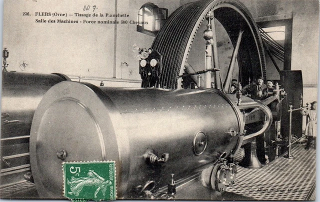 61 FLERS - tissage de la planchette, salle des machines