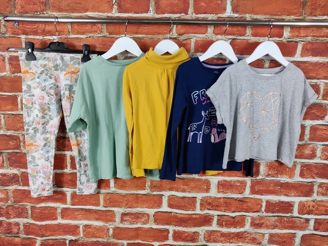 Girls Bundle Age 5-6 Years Next M&S Okaidi Leggings Roll Neck Sweater Tees 116Cm